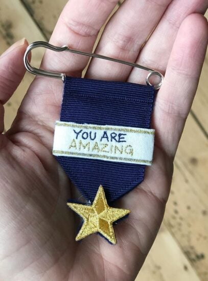 Embroidered medal - you are amazing 2